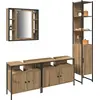 Image de vidaXL Ensemble de meubles de salle de bain avec étagère 4 pcs Artisan-chêne bois composite