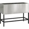 Image de vidaXL Planteur de jardin surélevé Argent 60 x 26 x 45 cm Acier inoxydable