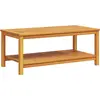 Image de vidaXL Table d'appoint Huile naturelle 110 x 55 x 45 cm Bois massif Acacia