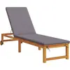 Image de vidaXL Chaise longue marron 202 x 53 x 89 cm Bois massif d'acacia