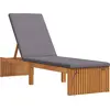 Image de Chaise longue vidaXL, couleur huile naturelle, 200 x 55 x 94 cm, bois massif d'acacia