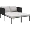 Image de Chaise longue vidaXL avec coussins, 2 places, anthracite, 153 x 115 x 69,5 cm