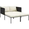 Image de Chaise longue vidaXL avec coussins, 2 places, anthracite, 153 x 115 x 69,5 cm