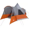 Image de Tente tipi vidaXL pour 8 personnes, gris et orange, 720 x 465 x 295 cm