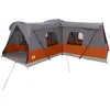 Image de Tente vidaXL pour 16 personnes, gris et orange, 680 x 510 x 210 cm