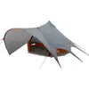 Image de Tente tipi vidaXL pour 3 personnes, gris et orange, 600 x 600 x 347 cm