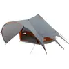 Image de Tente tipi vidaXL pour 5 personnes, gris et orange, 415 x 415 x 247 cm