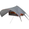 Image de Tente tipi vidaXL pour 9 personnes, gris et orange, 502 x 502 x 297 cm