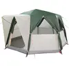 Image de Tente vidaXL pour 6 personnes avec toit, verte, 425 x 396 x 222 cm
