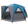 Image de Tente vidaXL pour 6 personnes avec toit, bleue, 425 x 396 x 222 cm