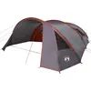 Image de Tente tunnel vidaXL pour 6 personnes, gris et orange, 700 x 590 x 215 cm