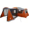 Image de Tente familiale vidaXL pour 20 personnes, gris et orange, 745 x 700 x 217 cm
