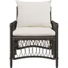 Image de vidaXL Chaise de jardin avec coussin Marron 73 x 61 x 77 cm en polyrotin