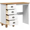 Image de Bureau vidaXL ASKIM blanc 95 x 40 x 75 cm en pin massif