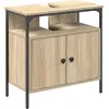 Image de vidaXL Armoire de salle de bain avec porte Beige 60 x 30 x 60 cm Matériau dérivé du bois