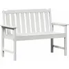 Image de Banc de jardin vidaXL blanc 120 x 59 x 88 cm en PEHD
