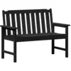 Image de Banc de jardin vidaXL noir 120 x 59 x 88 cm en PEHD