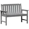 Image de Banc de jardin vidaXL gris clair 120 x 59 x 88 cm en PEHD