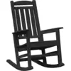 Image de vidaXL Fauteuil à bascule de jardin Noir 92 x 70 x 108 cm HDPE