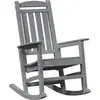 Image de vidaXL Chaise à bascule pour le jardin Gris clair 92 x 70 x 108cm HDPE
