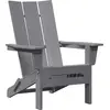 Image de vidaXL Chaise Adirondack pliable Gris clair 80,5 x 74,5 x 92 cm HDPE