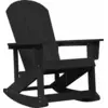 Image de vidaXL Fauteuil à bascule Adirondack Noir 92 x 73,5 x 92 cm HDPE