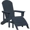 Image de Chaise Adirondack vidaXL bleu marine 82 x 74 x 92 cm en PEHD
