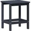 Image de vidaXL Table d'appoint bleu marine 38 x 38 x 46 cm en polyéthylène