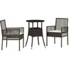 Image de vidaXL Ensemble de jardin 3 pcs brun Poly-Rattan