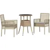 Image de vidaXL Ensemble de jardin 3 pcs Beige Poly-Rattan