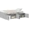 Image de vidaXL Cadre de lit avec rangement Gris Sonoma 80 x 200 cm Bois composite