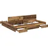 Image de vidaXL Cadre de lit de rangement vieux bois 180 x 200 cm Bois composite