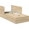 Image de vidaXL Cadre de lit de rangement avec rangement Chêne Sonoma 100 x 200 cm