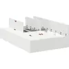 Image de vidaXL Cadre de lit de rangement Blanc 120 x 200 cm Bois composite