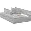 Image de vidaXL Structure de lit avec rangement et porte, imitation bois Sonoma gris, 120 x 190 cm