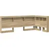 Image de vidaXL Tête de lit de rangement chêne Sonoma 80 cm Matériau dérivé du bois