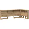 Image de vidaXL Tête de lit de rangement, style artisanal, bois stratifié chêne