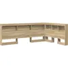 Image de vidaXL Tête de lit de rangement chêne Sonoma 120 cm Matériau dérivé du bois