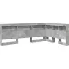 Image de vidaXL Tête de lit de rangement avec étagère Béton Gris 120 cm Bois composite