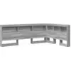 Image de vidaXL Tête de lit de rangement gris Sonoma 120 cm Bois composite