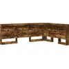 Image de vidaXL Tête de lit de rangement Chêne fumé 150 cm Bois composite