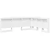 Image de vidaXL T  te de lit de rangement avec  ©tag ¨re Blanc 160 cm Bois composite