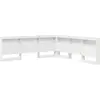 Image de vidaXL Tête de lit de rangement avec étagère Blanc 180 cm Bois composite
