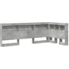 Image de vidaXL Tête de lit de rangement avec étagère Béton Gris 90 cm Bois composite