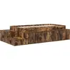Image de vidaXL Cadre de lit de rangement Chêne fumé 80 cm Bois composite