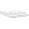 Image de vidaXL Cadre de lit de rangement avec mémoire Blanc 200 cm Bois composite