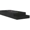 Image de vidaXL Structure de lit avec rangement et porte, noire, imitation chêne, 90 cm