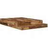 Image de vidaXL Structure de lit avec rangement et porte, en bois de récupération, 135 cm, matériau de bois