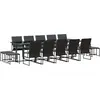 Image de vidaXL Ensemble de jardin 15 pcs noir acier