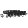 Image de vidaXL Ensemble de jardin 17 pcs noir acier